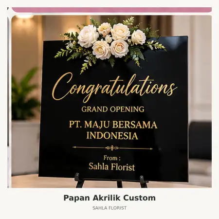 Papan Bunga Akrilik Thamrin Cbd